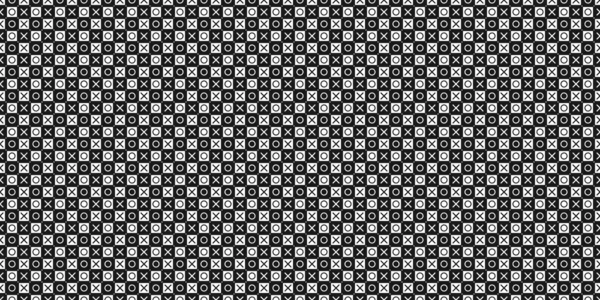Cercle Marque Croix Sur Fond Motif Carreaux Noir Blanc Milieux — Image vectorielle