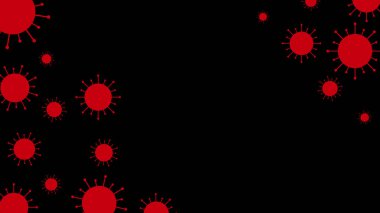 Soyut siyah duvar kağıtları, Covid-19 (Coronavirus) konsept arkaplan resmi.