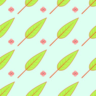 Sonbahar pürüzsüz desen, mavi arkaplanda sonbahar yaprakları, soyut yaprak dokusu.