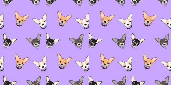 Собака Вітрила Чіхуахуа Пурпуровому Фоні Ікони — стоковий вектор