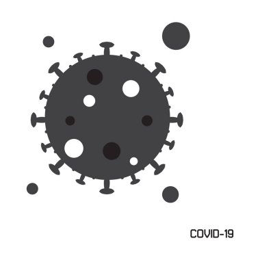 COVID-19 (Coronavirus) izole edilmiş sembol. COVID-19 izole illüstrasyon. 