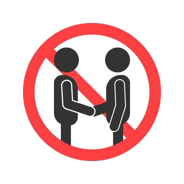 Symbole Campagne Pour Éviter Poignée Main Pour Prévenir Propagation Coronavirus — Image vectorielle