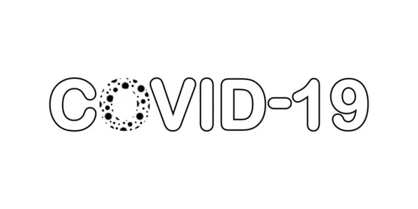 Covid Coronavirus Koncept Logo Obrázek Covid — Stockový vektor