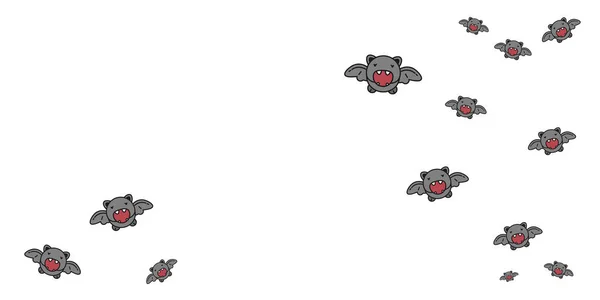 Pipistrelli Personaggi Dei Cartoni Animati Sfondo Bianco Immagine Sfondo — Vettoriale Stock
