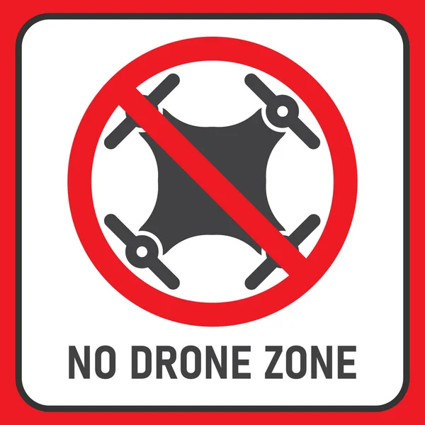 Nincs Drónzóna Jel Elszigetelt Illusztrációs Képek — Stock Vector