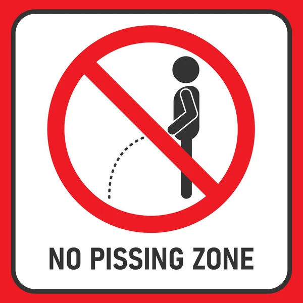 Pissing Zone Sign Isolated Illustration Images — Stock Vector