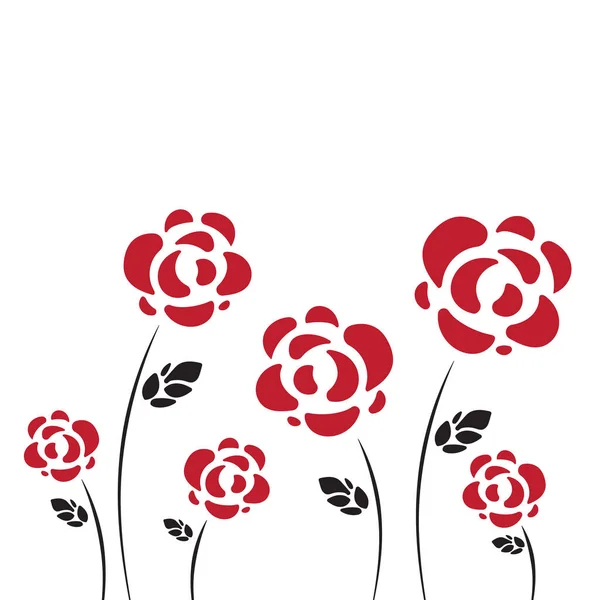 Roses Floral Element Vector — 스톡 벡터