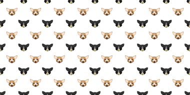 Köpek pürüzsüz desen, beyaz arka planda Corgi.