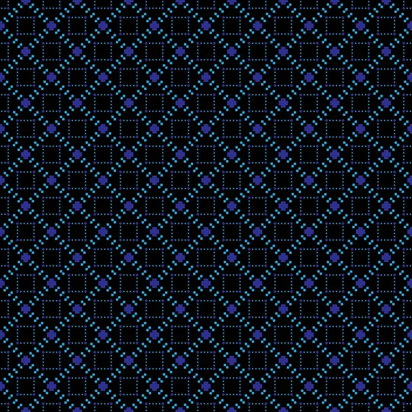 Motifs Carrés Bleus Abstraits Sur Fond Sombre Papier Peint Vectoriel — Image vectorielle
