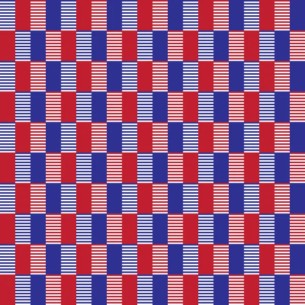 Abstract Red Blue Square Seamless Pattern Abstract Vector Wallpaper Seamless — 스톡 벡터