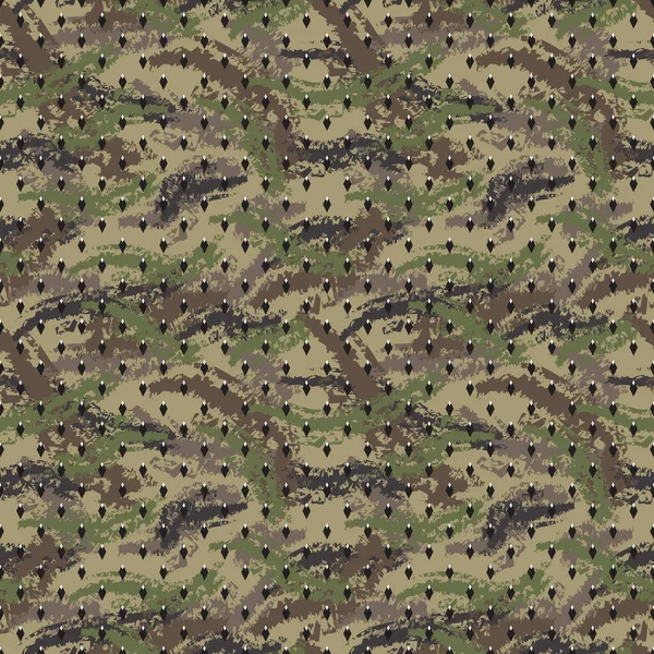 Resumen Verde Militar Colores Bosque Textura Sin Costuras Patrón Fondos — Vector de stock