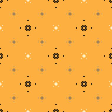 Turuncu arkaplanda soyut kare nokta desenleri, soyut vektör duvar kağıdı, kusursuz desen arkaplanı.