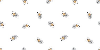 Şirin kediler ve ton balığı kemikleri dikişsiz desen, arka plan karalama çizimi.