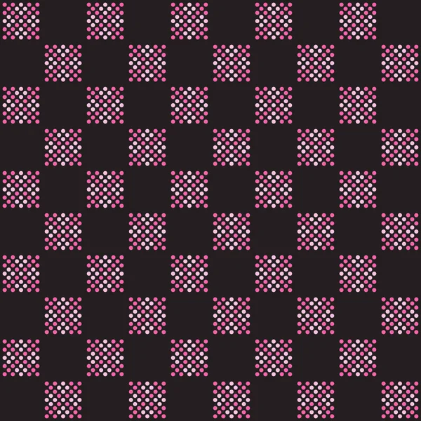 Abstract Pink Polka Dot Checkered Seamless Patterns Abstract Vector Backgrounds — Wektor stockowy