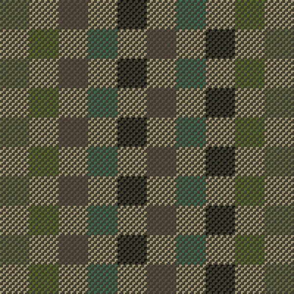 Couleurs Militaires Vertes Motif Carré Carreaux Sans Couture Milieux Vectoriels — Image vectorielle
