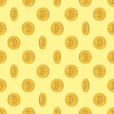 Sarı arkaplanda kripto parasız kalıp, Kripto döviz parası (BTC). 