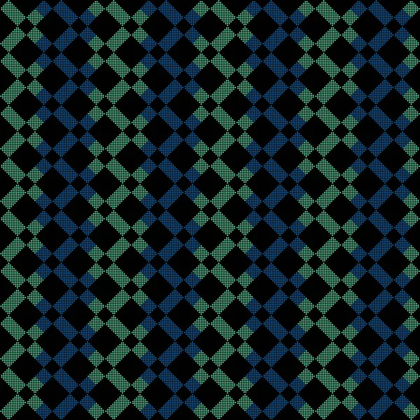 Motifs Carrés Sans Couture Bleu Vert Abstraits Papier Peint Vectoriel — Image vectorielle
