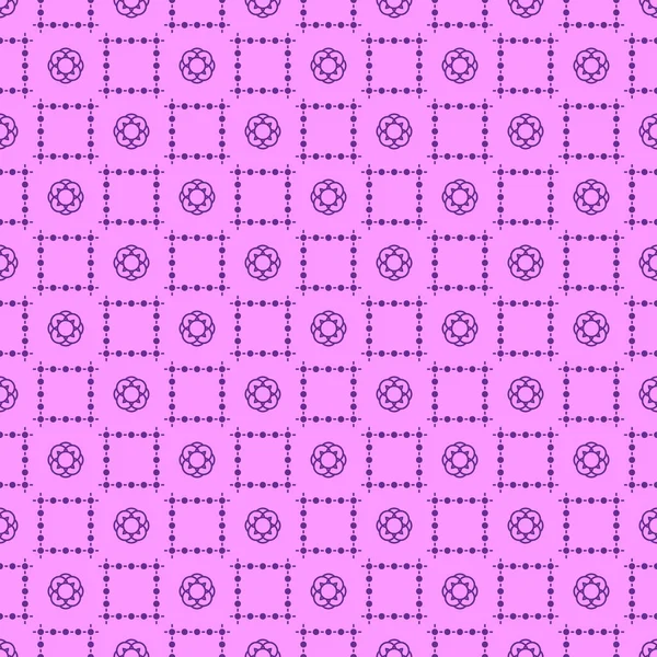 Abstrakte Quadrat Und Kreismuster Auf Rosa Hintergrund Abstrakte Vektor Tapete — Stockvektor