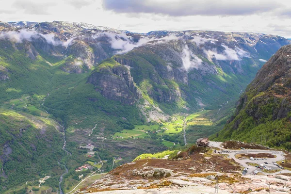 Panorama miasta z góry w Norwegii — Zdjęcie stockowe