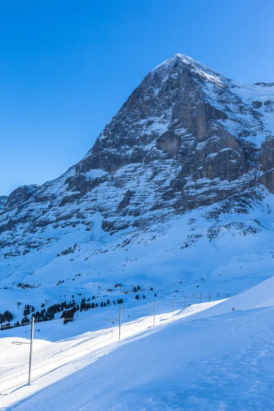 La face nord de l'Eiger en hiver — Photo