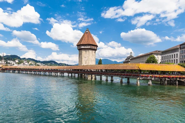 The chapel bridge in Lucerne — Stock Photo, Image