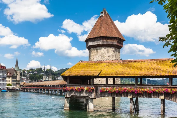 The chapel bridge in Lucerne — Stock Photo, Image