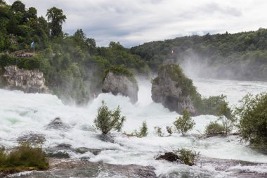 Waterfall on rhine river clipart