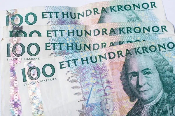 Billetes de cien coronas suecas — Foto de Stock