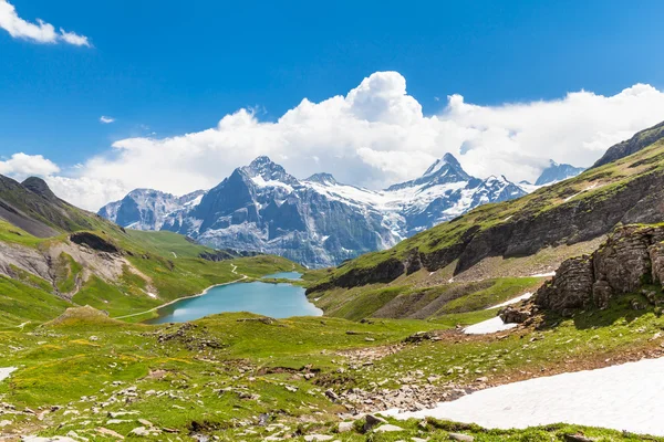 Bachalpsee ve Schreckhorn — Stok fotoğraf