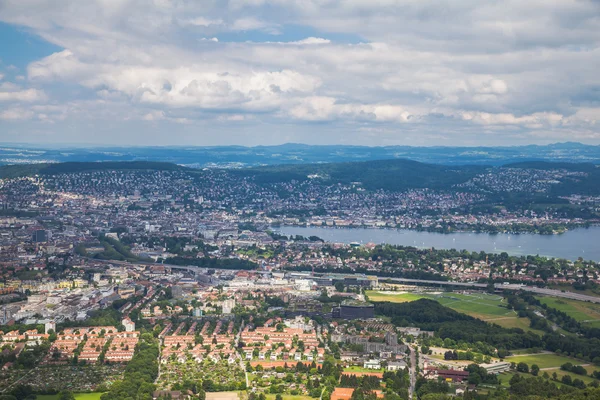 A légi felvétel a Zürich-city — Stock Fotó