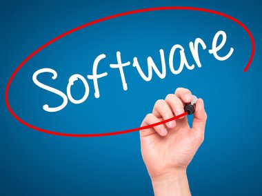 Adam el yazma yazılımı ile siyah kalemi görsel ekranda.