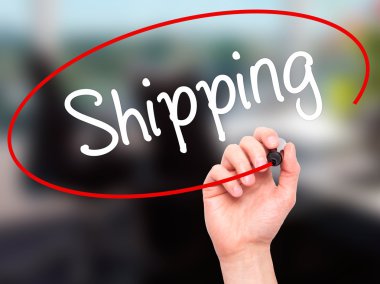 Adam el nakliye ile siyah kalemi görsel ekranda yazma..