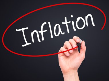 Adam el enflasyon ile siyah kalemi görsel ekranda yazma..