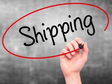 Adam el nakliye ile siyah kalemi görsel ekranda yazma..