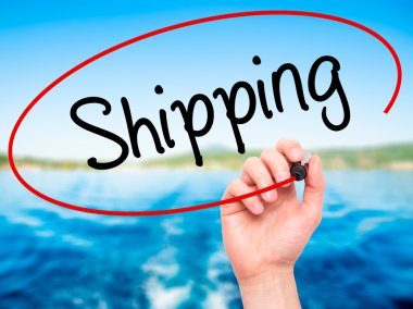 Adam el nakliye ile siyah kalemi görsel ekranda yazma..