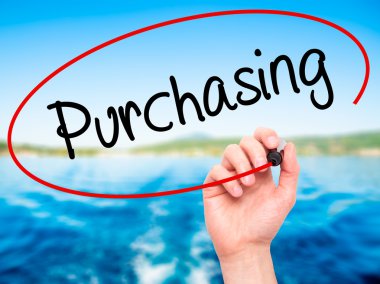 Adam el satın alma ile siyah kalemi görsel ekranda yazma..