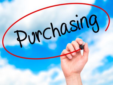 Adam el satın alma ile siyah kalemi görsel ekranda yazma..