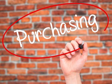 Adam el satın alma ile siyah kalemi görsel ekranda yazma..