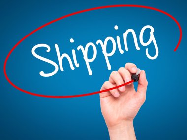 Adam el nakliye ile siyah kalemi görsel ekranda yazma..