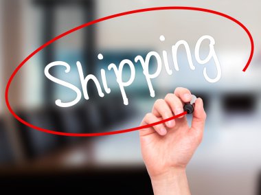 Adam el nakliye ile siyah kalemi görsel ekranda yazma..