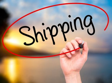 Adam el nakliye ile siyah kalemi görsel ekranda yazma..