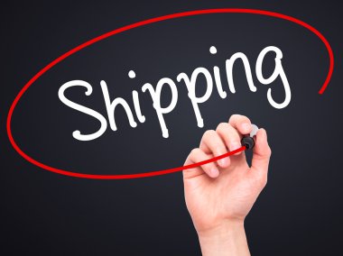 Adam el nakliye ile siyah kalemi görsel ekranda yazma..