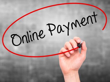 Görsel scre üzerinde siyah kalemi ile el yazma Online ödeme dostum