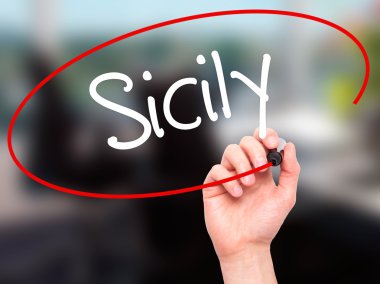 Adam el Sicilya ile siyah kalemi görsel ekranda yazma..