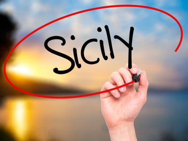 Adam el Sicilya ile siyah kalemi görsel ekranda yazma..