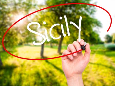 Adam el Sicilya ile siyah kalemi görsel ekranda yazma..