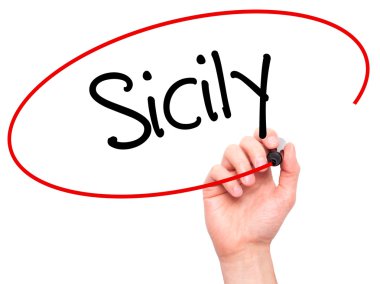 Adam el Sicilya ile siyah kalemi görsel ekranda yazma..