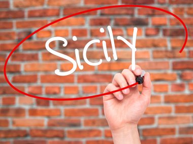 Adam el Sicilya ile siyah kalemi görsel ekranda yazma..