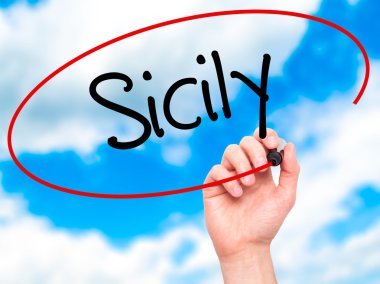 Adam el Sicilya ile siyah kalemi görsel ekranda yazma..