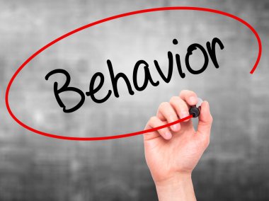 Adam el davranışı ile siyah kalemi görsel ekranda yazma..